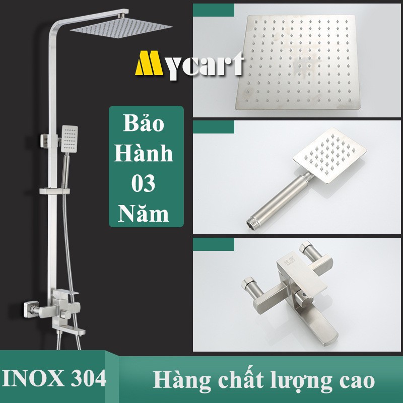 Bộ sen cây tắm đứng nóng lạnh Inox SUS 304, Bộ vòi sen tắm nóng lạnh cao cấp