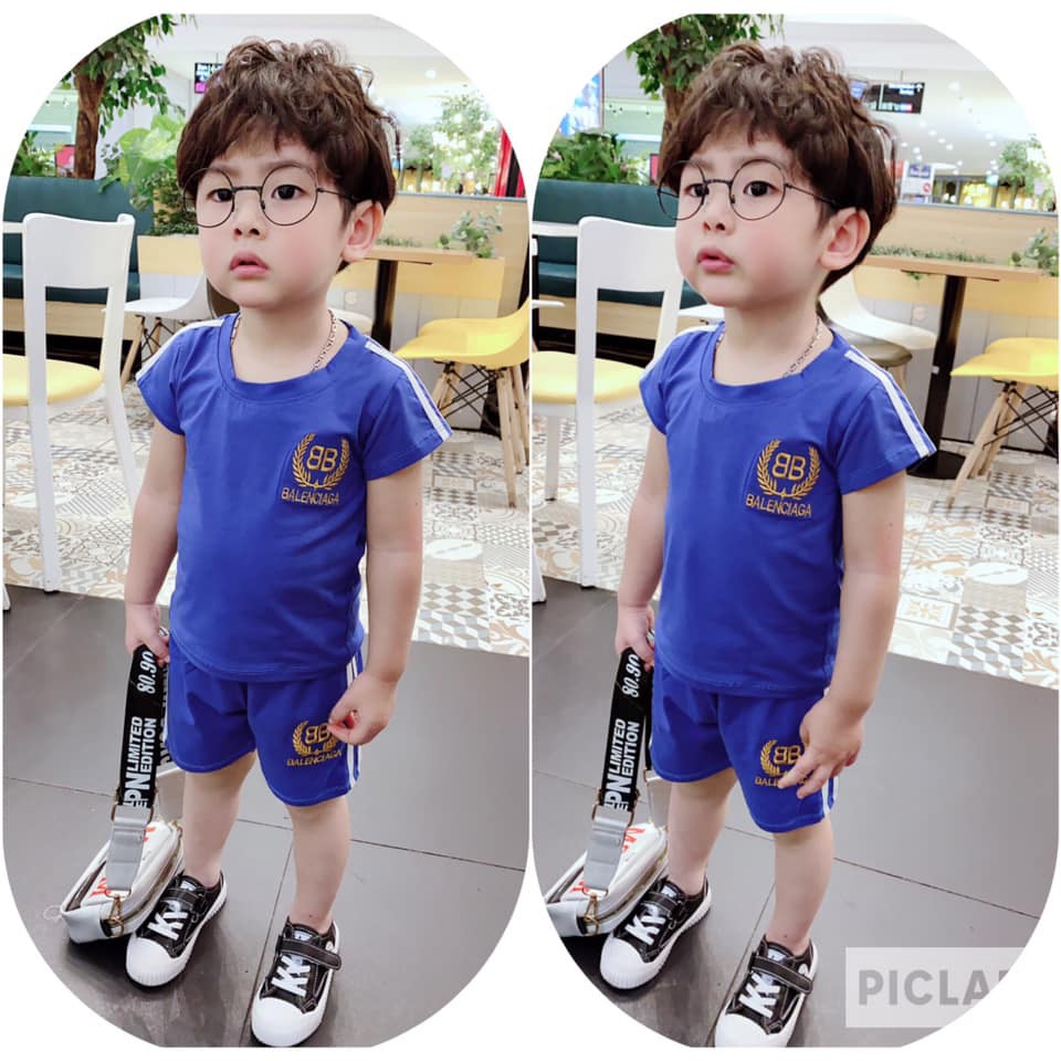 Bộ cotton BBB sang chảnh, thấm hút mồ hôi tốt cho bé trai bé gái - BCBB