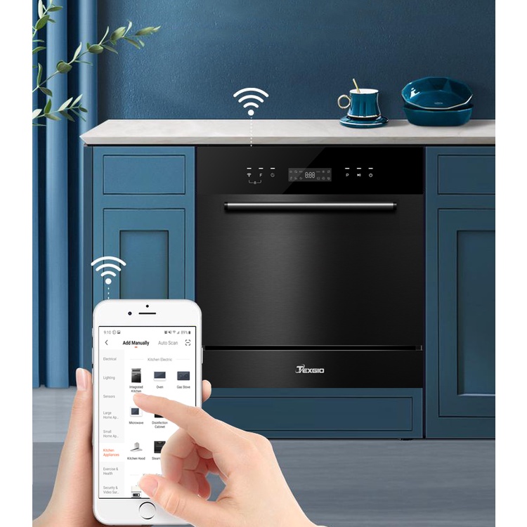 Máy rửa bát Texgio WIFI 8 Bộ TGWF98SB