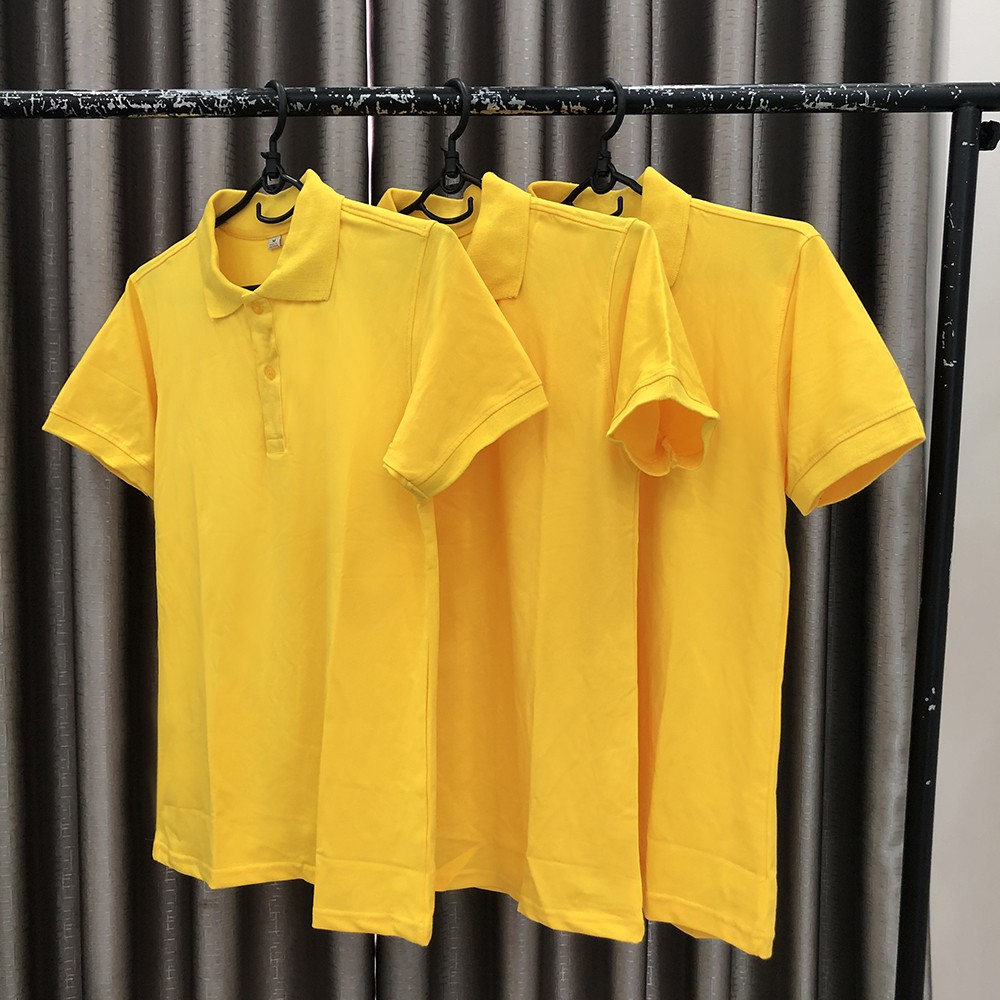 Áo Thun Có Cổ Cá Sấu 4 Chiều Màu Vàng Cúc Thời Trang 24h