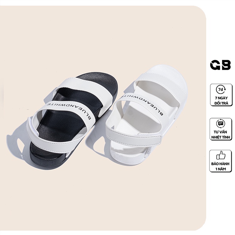 Giày Sandal nữ giayBOM quai ngang khóa dán đế cao 3 cm S01