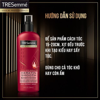 Xịt Bảo Vệ Tóc Khỏi Nhiệt TRESemme Keratin Smooth 236ml