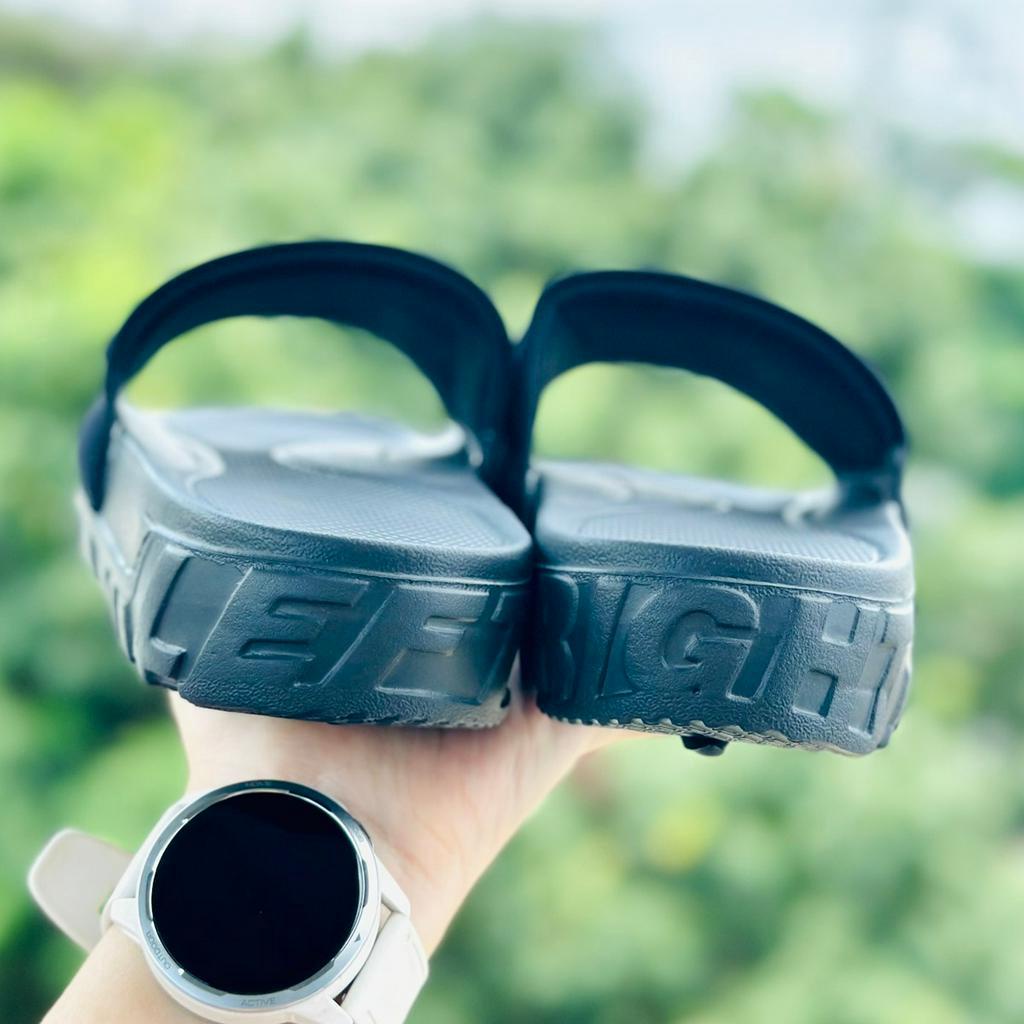 Dép nerrdy dép nerdy quai ngang nam nữ đế cao 4cm chữ thiêu nổi 7 màu có tem mác màu đen ❤️FREESHIP + HỘP hãng❤️