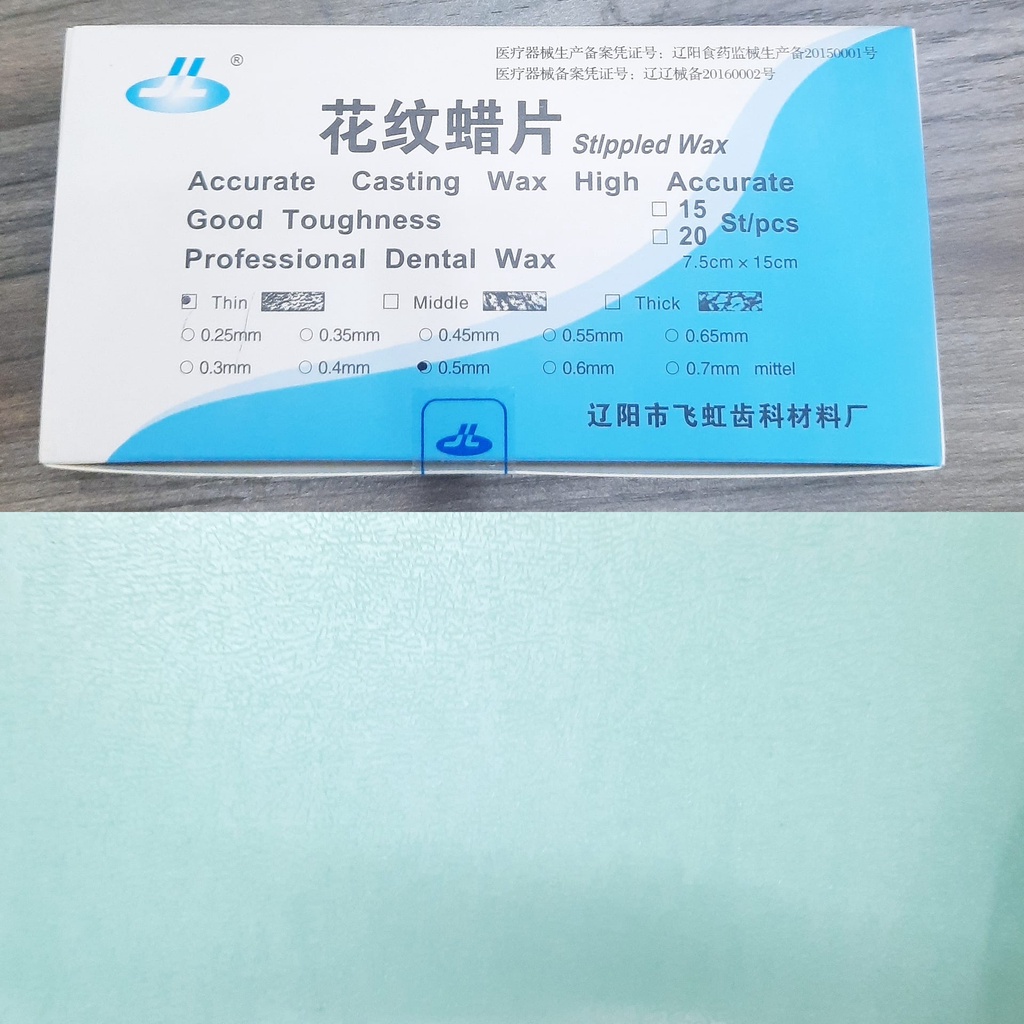 Sáp bông nền hàm khung hàm trên 0.5 ly