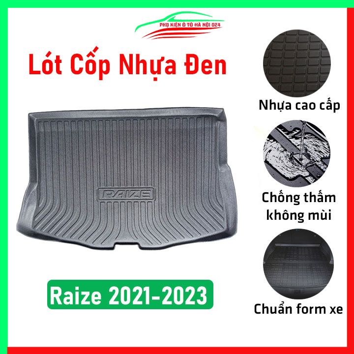 Thảm nhựa lót cốp Raize 2021-2023 nhựa dẻo dày dặn đàn hồi tốt