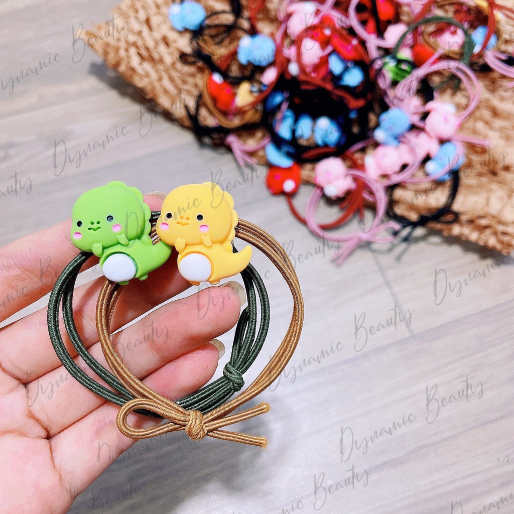 Dây buộc tóc hình khủng long dễ thương phong cách Hàn Quốc dành cho nữ