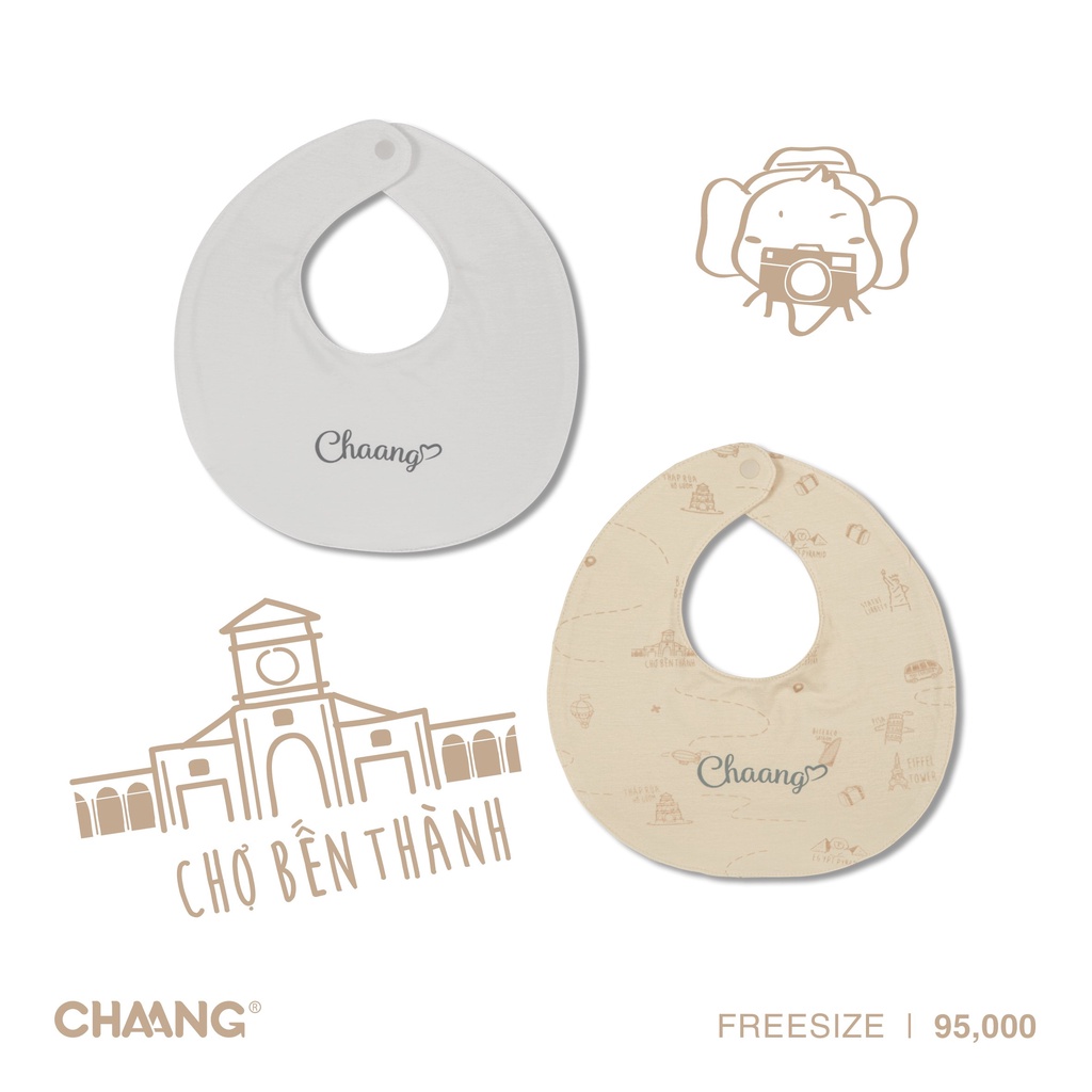 Set yếm tròn sơ sinh Chaang- BST sơ sinh Jungle Chaang