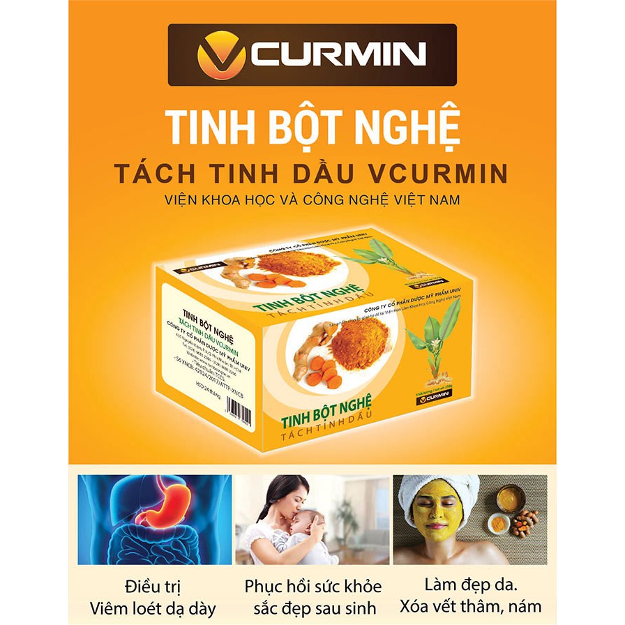 Tinh Bột Nghệ VCurmin Viện Khoa Học Công Nghệ 250g