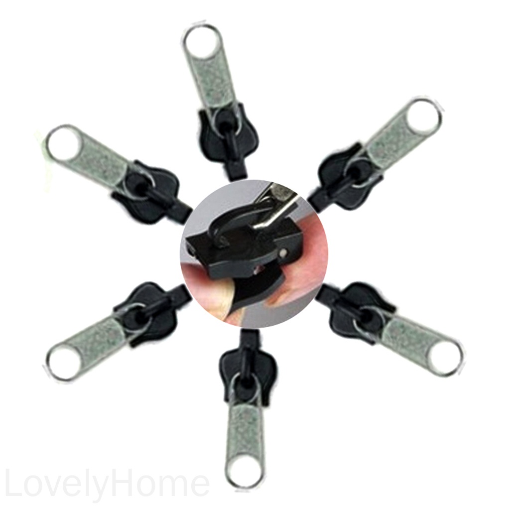 Set 6 đầu trượt dây kéo thay thế cho quần áo diy