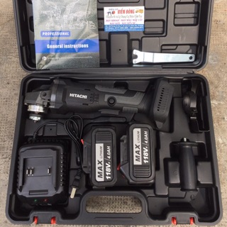 🔥FREESHIP🔥 Máy Máy Mài Góc - Máy Cắt Dùng Pin HITACHI 118V - KHÔNG CHỔI THAN