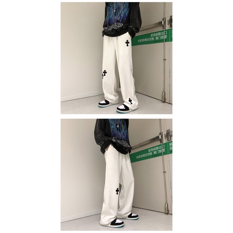 Quần dài ống rộng phong cách Âu Mỹ thời trang thu đông mới năm 2022 cho nam