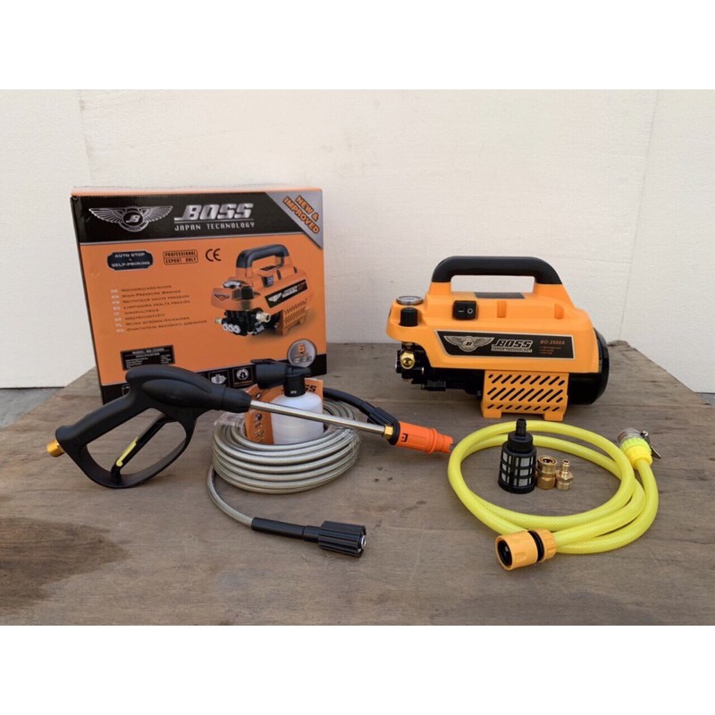 Máy xịt rửa xe BOSS 2800W có điều chỉnh áp dây xịt rửa 10M bảo hành 1 năm