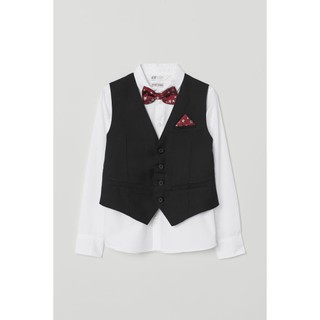 Set 3 chi tiết áo somi công tử HM H&M size 1.5-2y_hàng chính hãng Mỹ