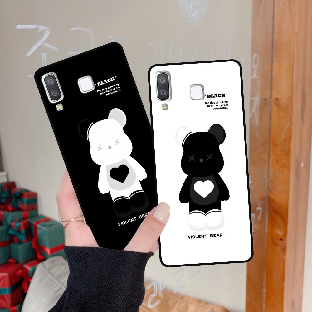 Ốp lưng Samsung A8 Star - A9 Star in hình họa tiết Mountain, Be@rbrick dễ thương (T13 - T18)