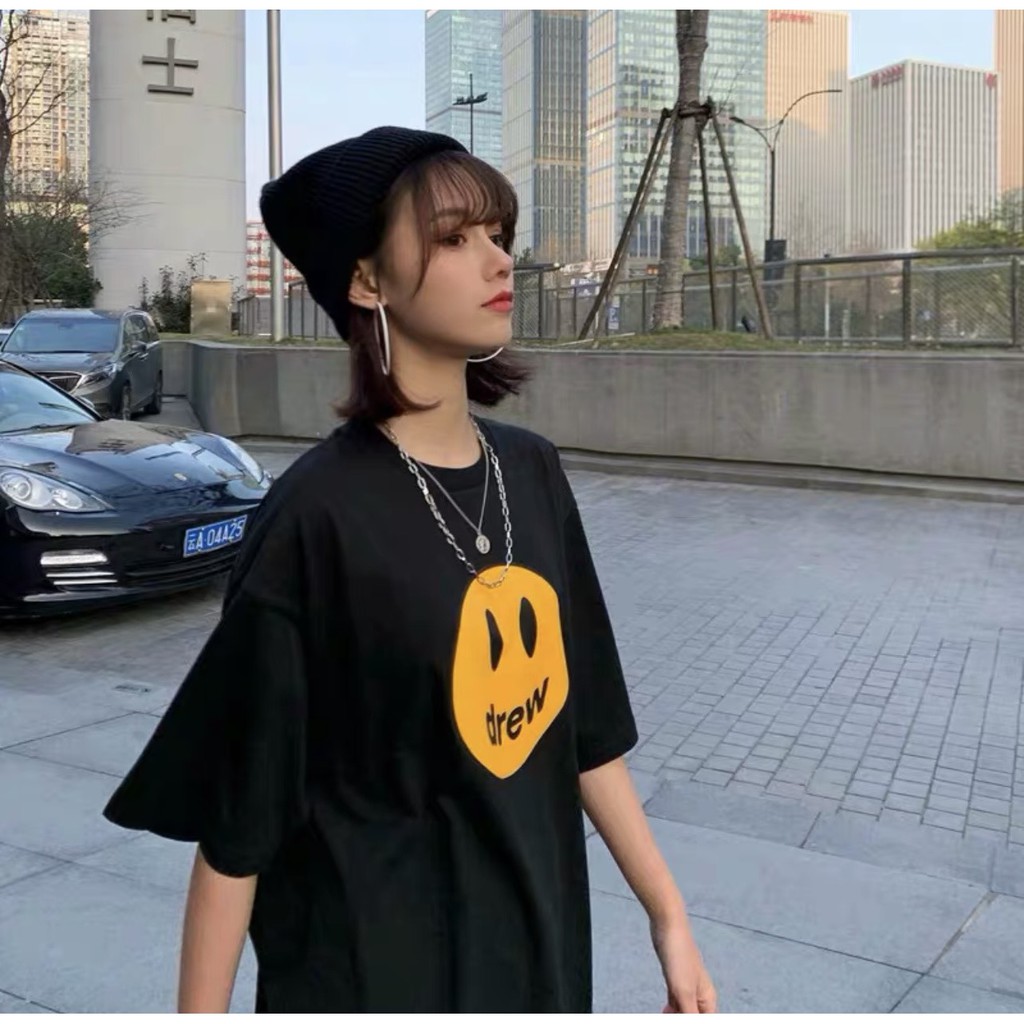 Áo thun form rộng tay lỡ- MẶT CƯỜI DREW - Style UNISEX (ẢNH CHỤP THẬT 100%) -- [ Xưởng Sỉ Supo ]