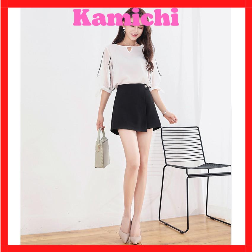 Quần Giả váy Cao Cấp Cúc Lệch GVT209 Thời trang Kamichi