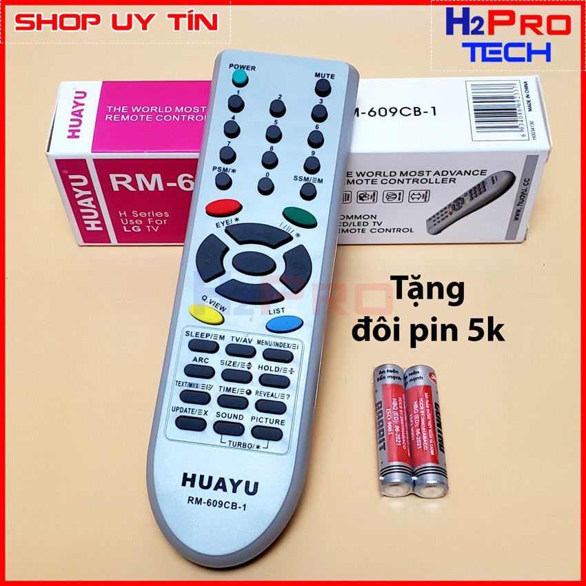 Điều khiển tivi LG đa năng HUAYU RM-609CB-1 H2PRO tặng đôi pin 5k