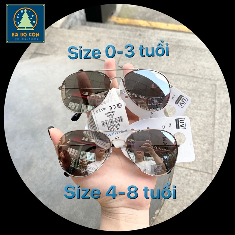 Kính trẻ em Primark tráng gương size 4-8 tuổi, Mua trực tiếp tại Store Primark UK, có bill