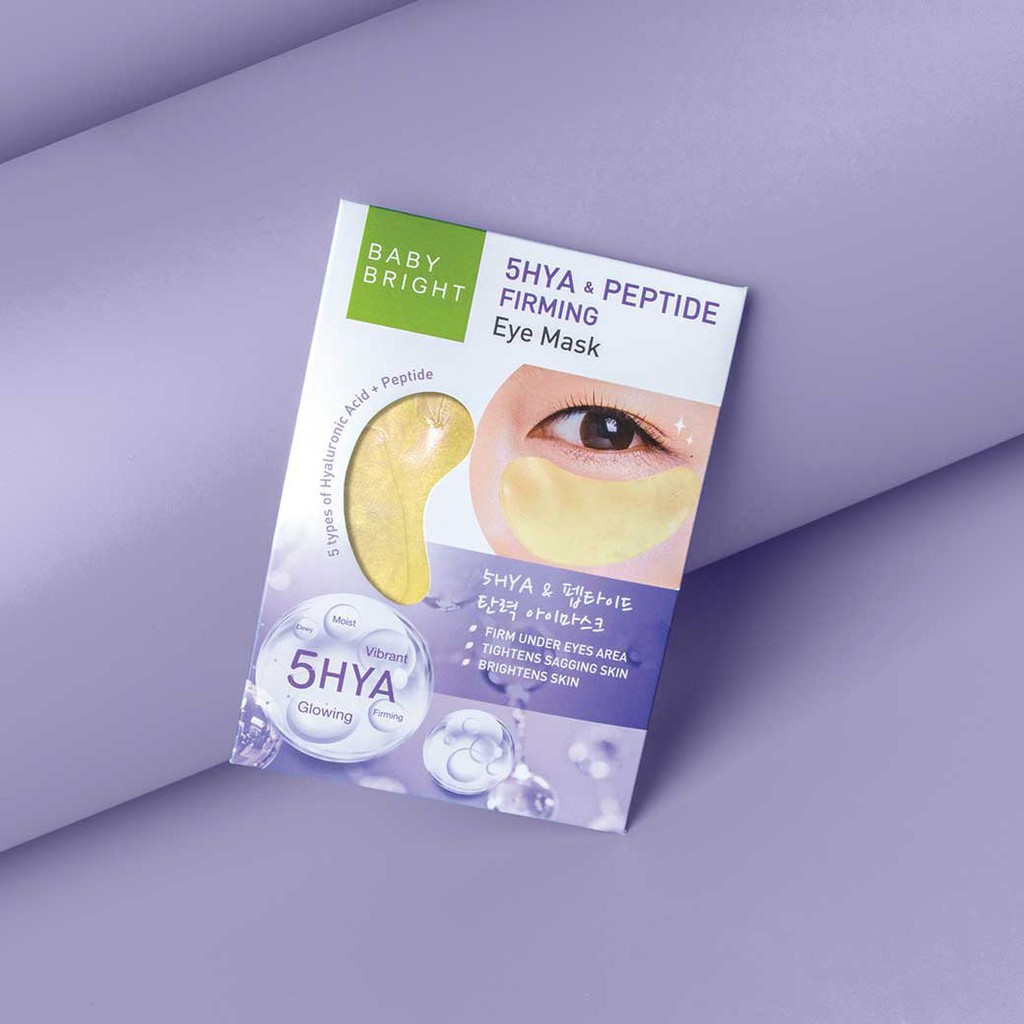 [Auth Thái] Mặt Nạ Mắt Làm Mờ Nếp Nhăn Baby Bright 5HYA &amp; PEPTIDE FIRMING Eye Mask ( 2 miếng )