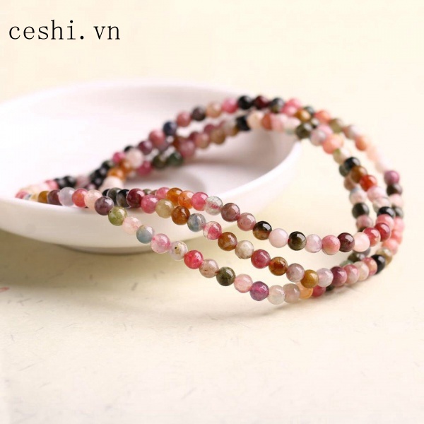 Vòng tay chuỗi hạt đá tourmaline hợp thời trang độc đáo