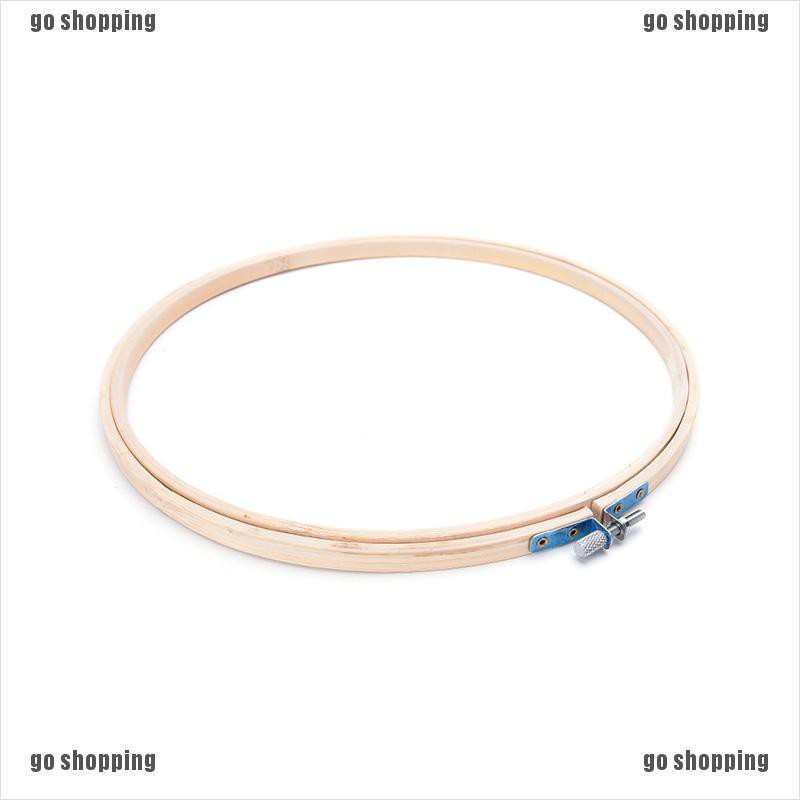 {go shopping}1Pc Wooden Cross Stitch Machine Embroidery Hoop Ring Bamboo Sewing 13-26cm,