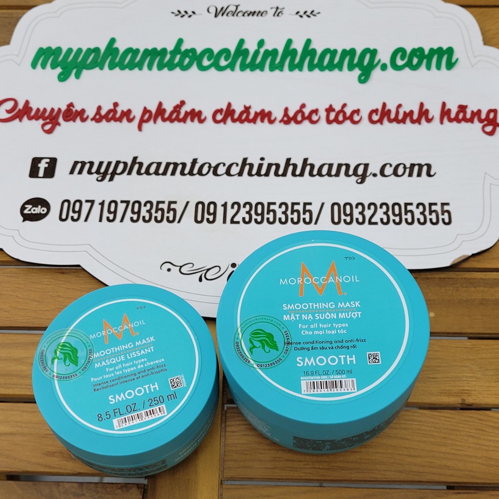 MẶT NẠ SUÔN MƯỢT MOROC SMOOTHING MASK 250ML -500ml hoặc mặt nạ phục hồi Repair 250ml