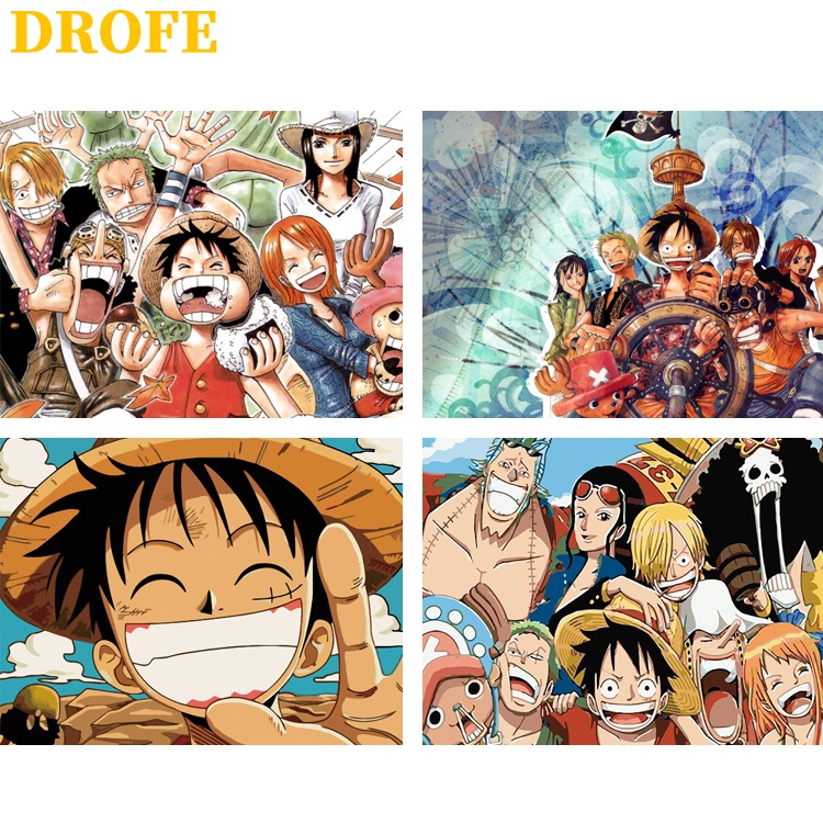 Tranh treo tường DROFE họa tiết One Piece sáng tạo 40x50cm