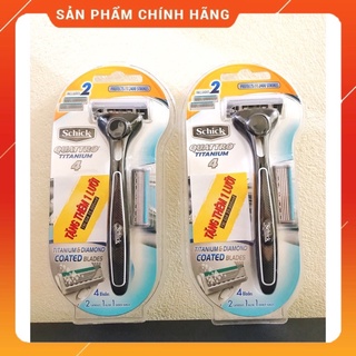 Dao Cạo Râu SCHICK QUATTRO TITANIUM 4 lưỡi (Tặng Thêm 1 lưỡi trị giá 25k)