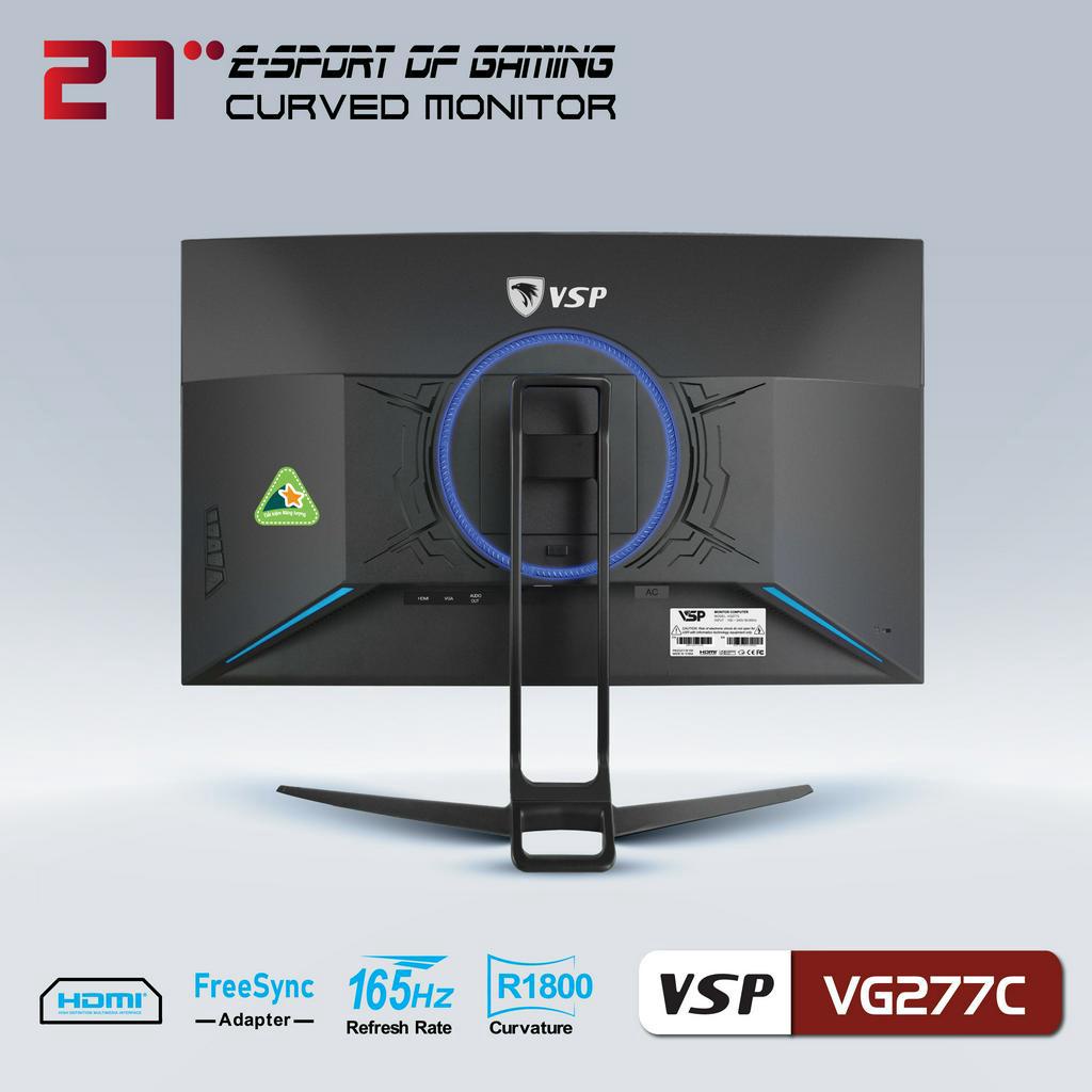 Màn hình VSP VG277C 27inch cong 165Hz Gaming  - Hàng chính hãng