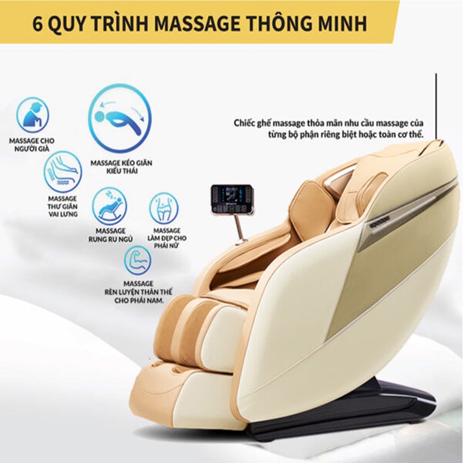 Ghế Massage Toàn Thân Cao Cấp HAPO HP24 Công Nghệ 4D, Ghế Mát Xa Hỗ Trợ Giảm Đau Xương Khớp Giảm Stress