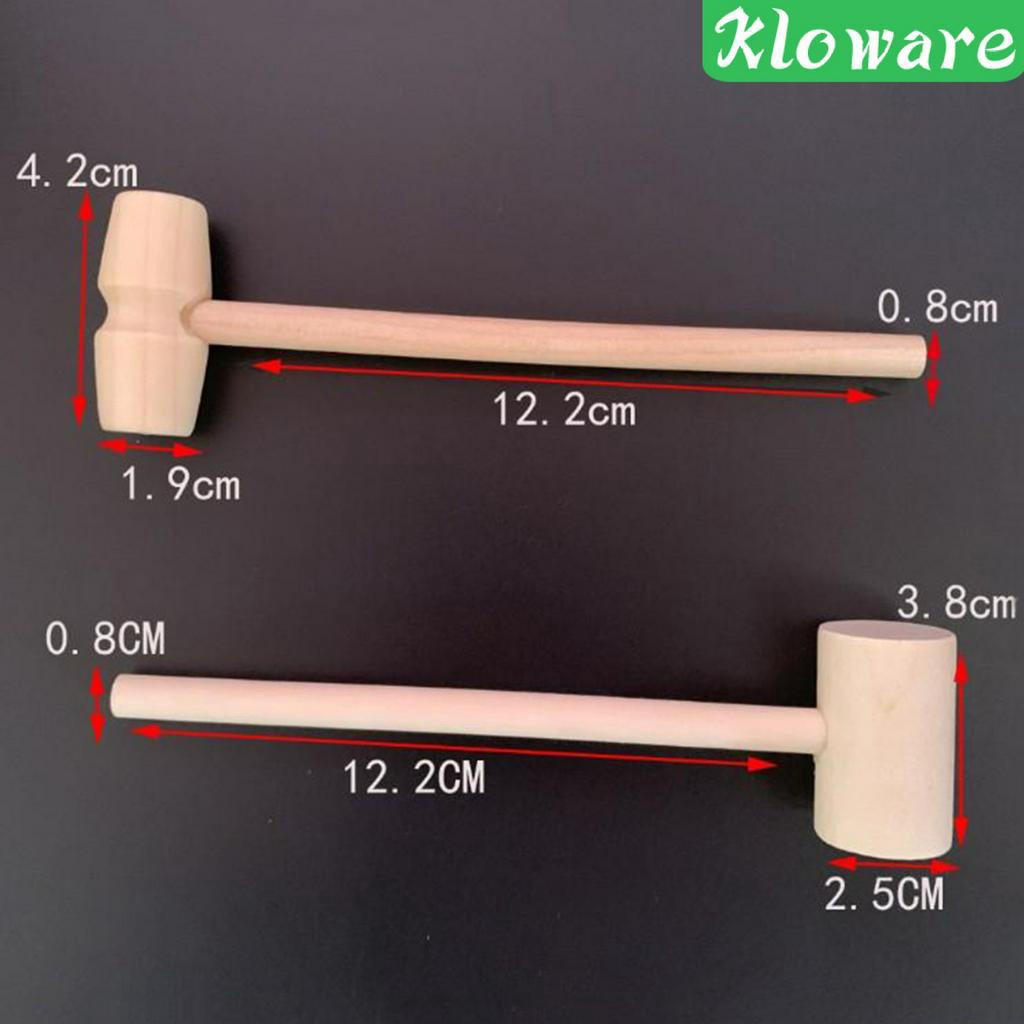 Set 10 Búa Gỗ Tự Nhiên Mini Đa Năng