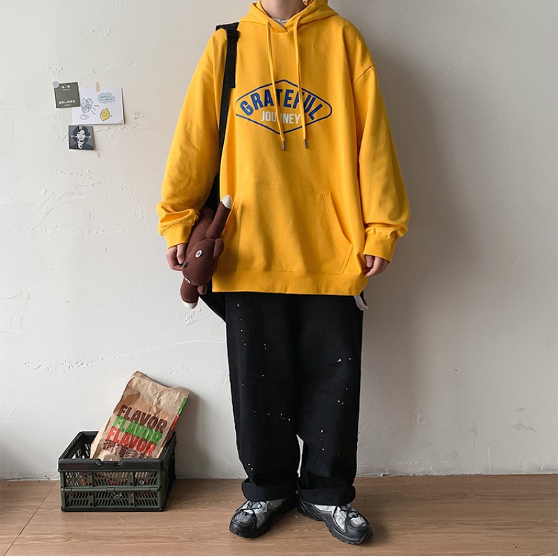 Áo hoodie tay dài phối nhung dày size M-5XL in họa tiết cổ điển thời trang hàn quốc cho nam