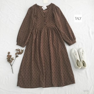 Đầm hàng nút chấm bi D1112 TALY