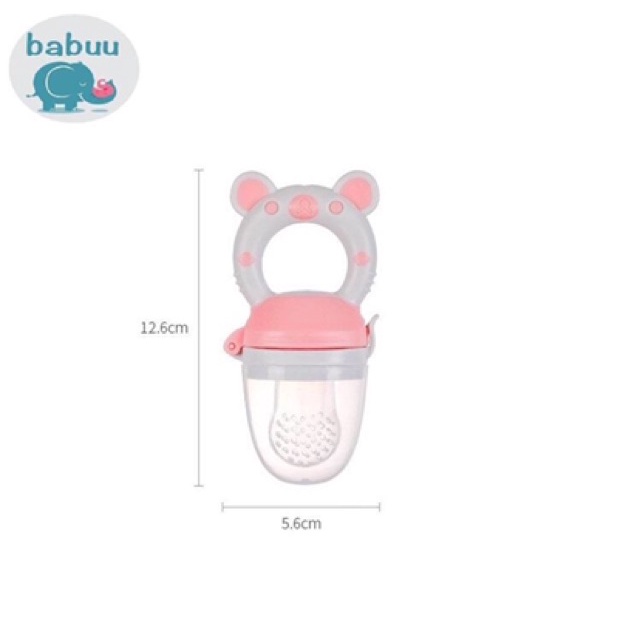 [HCM - SIÊU RẺ] Túi nhai ăn dặm chống hóc Babuu - tặng kèm dây xích và 02 núm