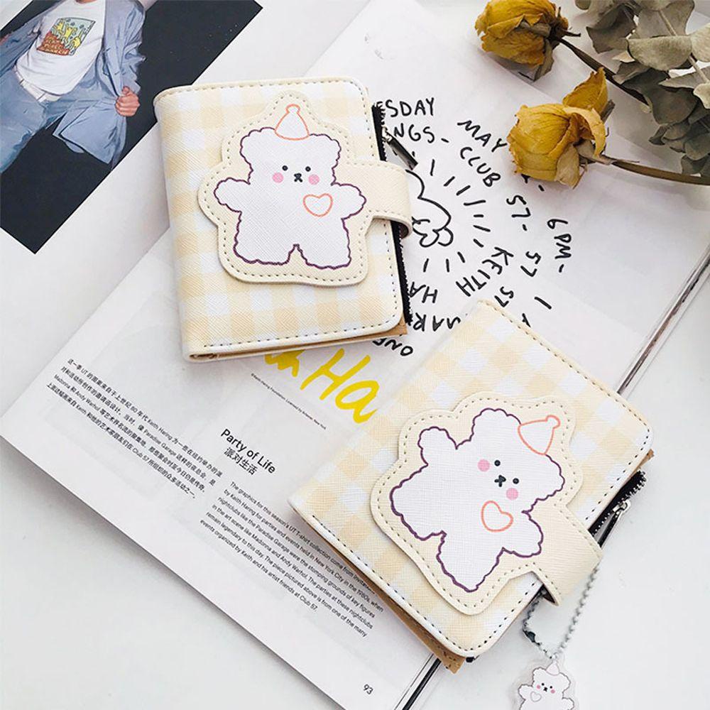 MXGOODS Ví Nữ Da Pu In Hình Gấu Hoạt Hình Đáng Yêu