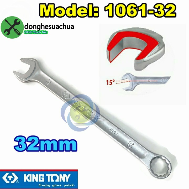 Cờ lê vòng miệng 32mm Kingtony 1061-32 dài 433mm