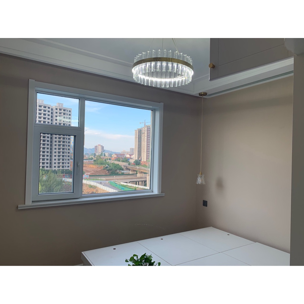 Đèn trần phòng khách pha lê hiện đại trang trí thả cao cấp, chung cư DT138 mạ vàng, đèn LED