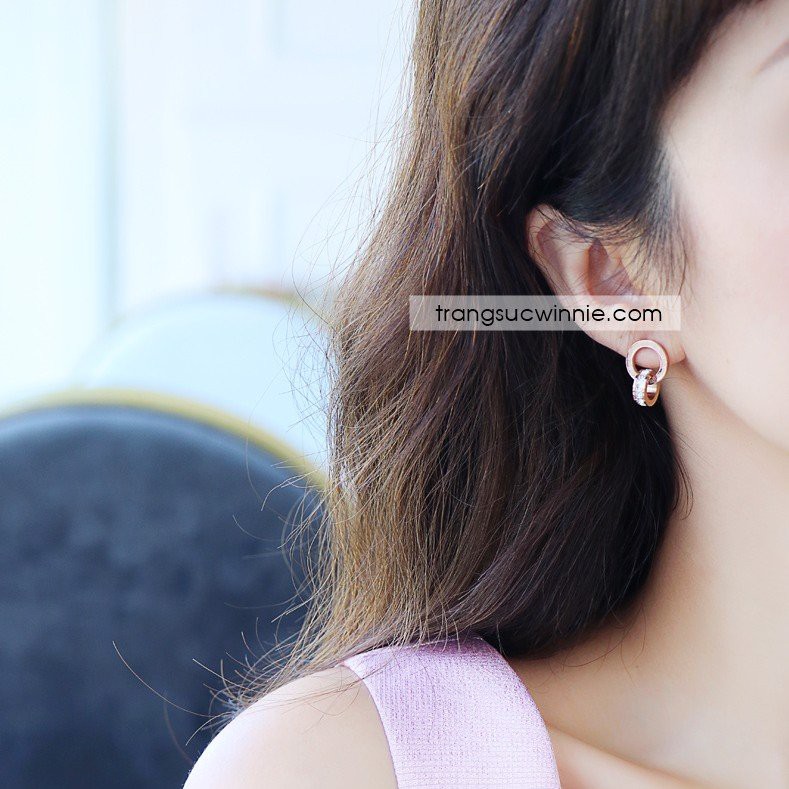 Hoa tai nữ titan bicy vàng hồng