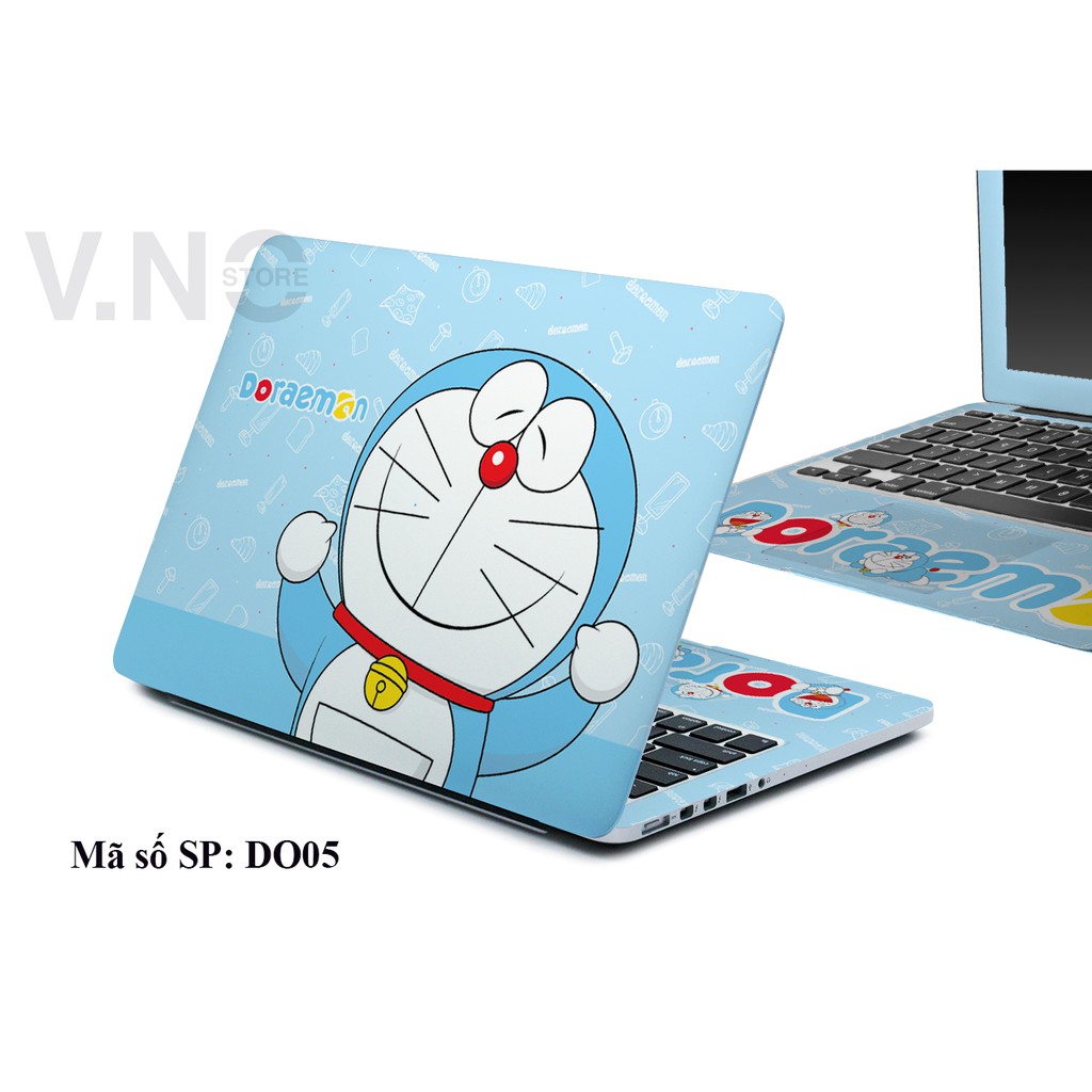 Decal Laptop V.NO SKIN  Doremon1 cao cấp cho các dòng laptop dell/acer/asus/lenovo/hp/macbook