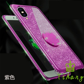 🍓iphone xr x xs max 7 8 6 6s plus shining diamond tpu case with ring stand