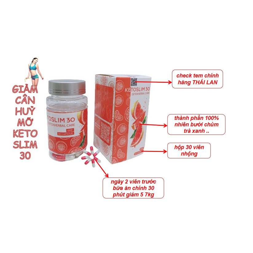 giảm cân cấp tốc ketoslim 30