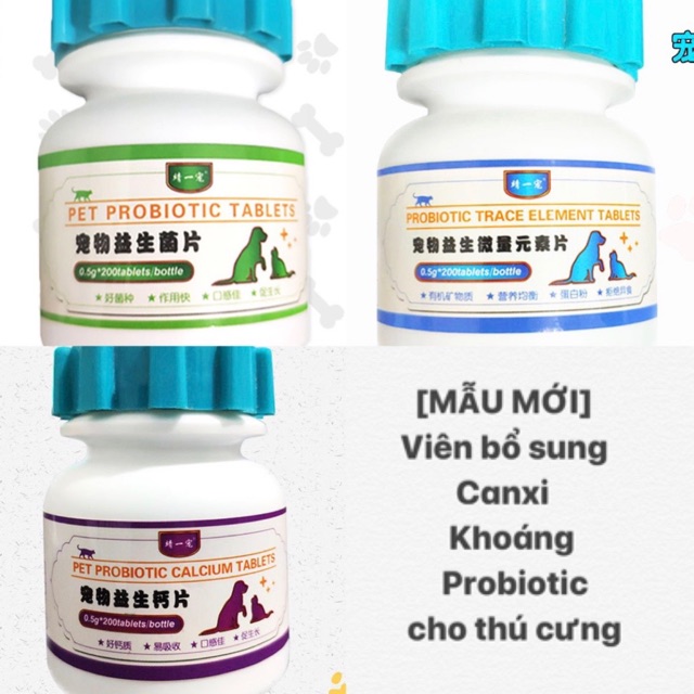 Viên bổ sung canxi - khoáng - probi cho thú cưng