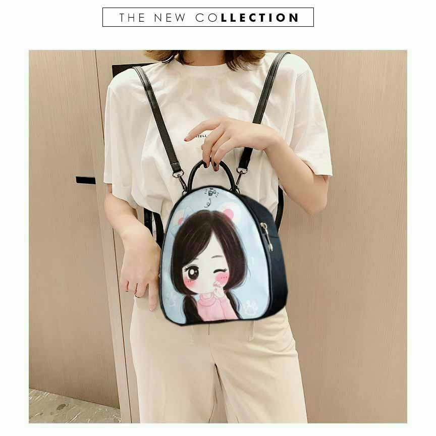 Túi đeo chéo in hoạt hình 3D dễ thương CHO NỮ VÀ BÉ GÁI MINI NHỎ GỌN