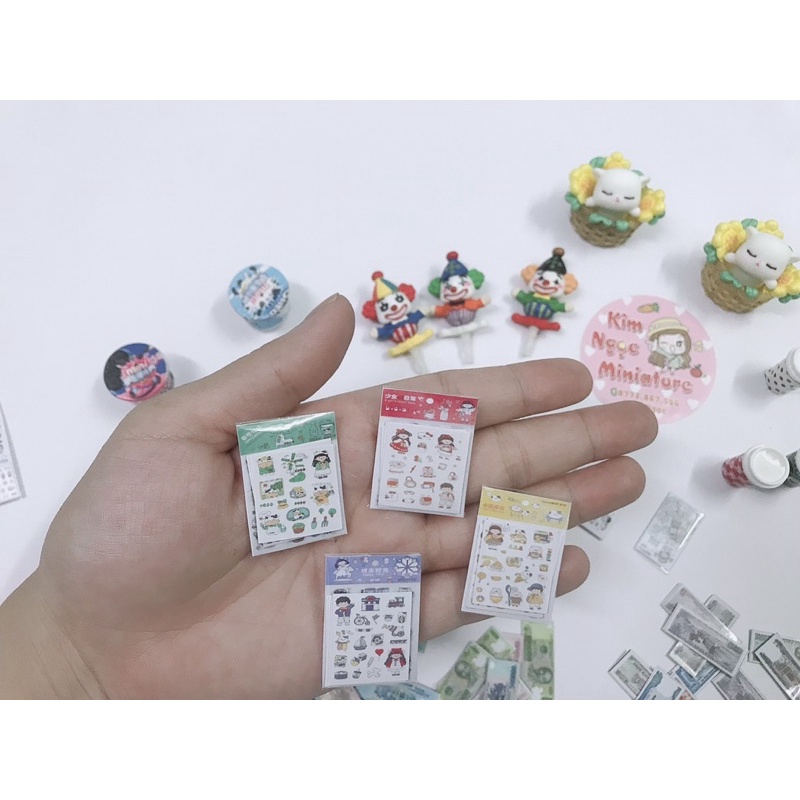 Mô hình sticker trang trí nhà búp bê 1:12 1:6 1:8 OB11