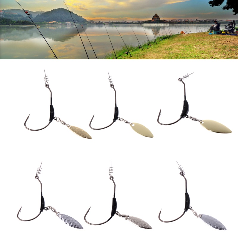 Mồi câu cá giả bằng kim loại gắn móc câu tiện dụng