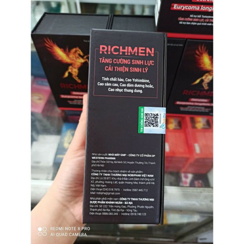 Richmen - Tăng cường sinh lý,kéo dài thời gian quan hệ 🔥Mua 1 lọ tặng 1 hộp bcs 3c🔥