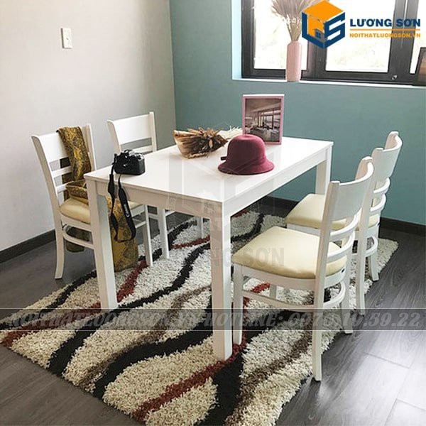[Freeship HN] Bộ bàn ăn 4 ghế cabin màu trắng – BA02 | BigBuy360 - bigbuy360.vn