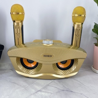 Loa karaoke SDRD 306, Loa karaoke bluetooth mini di động, Tặng Kèm 2 Micro  không Dây, Công suất lớn, loa to, hát hay