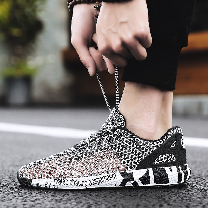 Giày Thể Thao Phối Lưới Thoáng Khí Phong Cách Hàn Quốc Thời Trang Mùa Hè 2022 Cho Nam