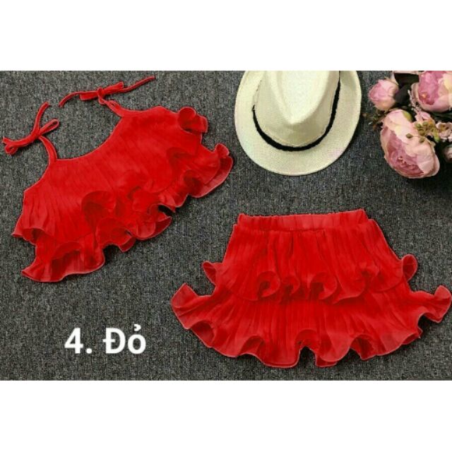 Váy 2 dây dập ly